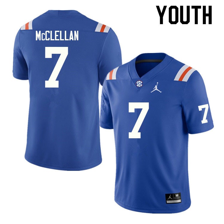 Youth #7 Chris McClellan Florida Gators College Football Jerseys Sale-Throwback - Click Image to Close